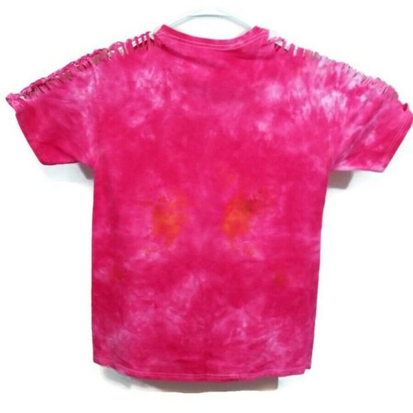 Hand Dyed Tie Dye Tee Cotton Jersey Shirt Large - Picture 2 of 3